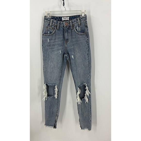 One x one teaspoon Freebirds high waist long rise super slim leg